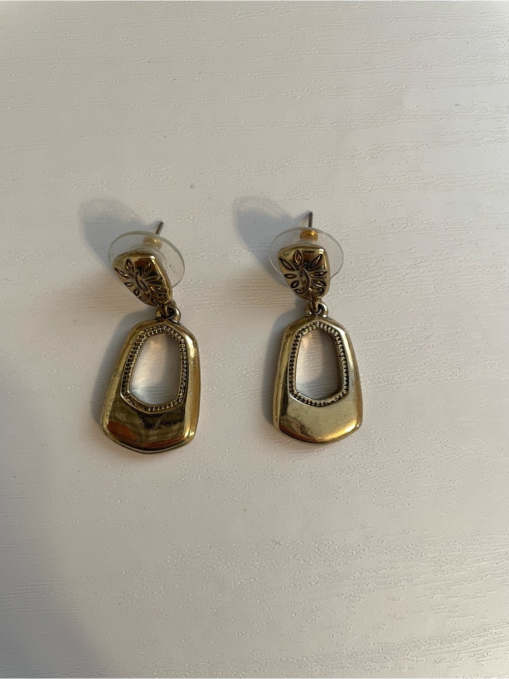 Napier gold dangle earrings elegant